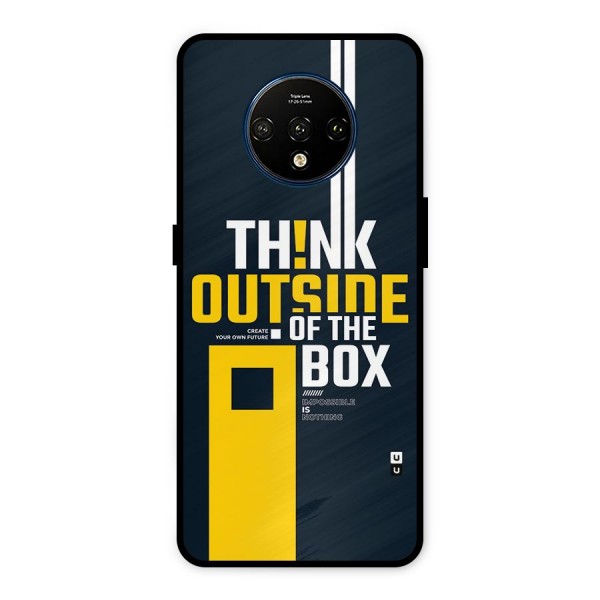 Awesome Think Out Side Metal Back Case for OnePlus 7T