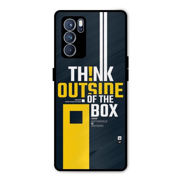 Awesome Think Out Side Metal Back Case for Oppo Reno6 Pro 5G