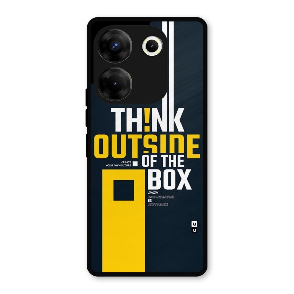 Awesome Think Out Side Metal Back Case for Tecno Camon 20