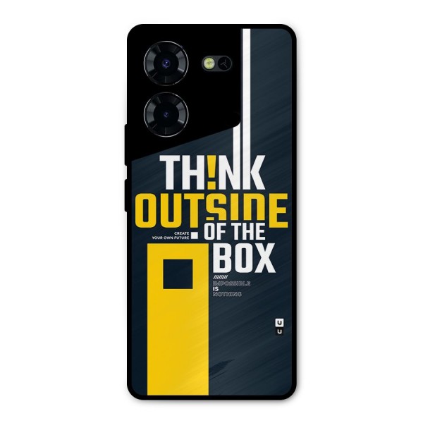 Awesome Think Out Side Metal Back Case for Tecno Pova 5 Pro 5G