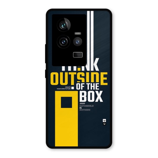 Awesome Think Out Side Metal Back Case for iQOO 11 5G