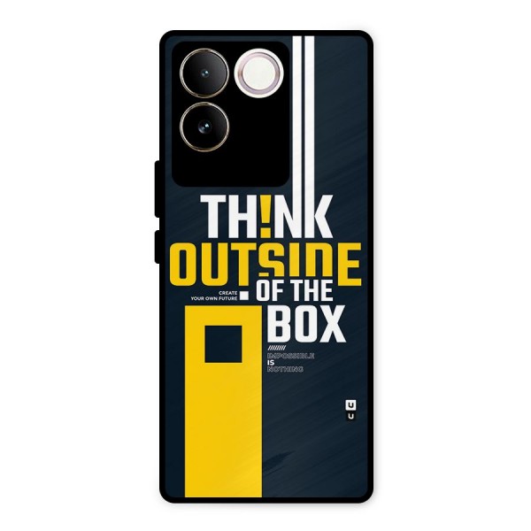 Awesome Think Out Side Metal Back Case for iQOO Z7 Pro