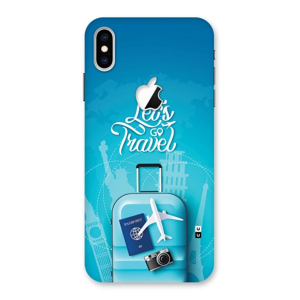 Awesome Travel Bag Back Case for iPhone XS Max Apple Cut