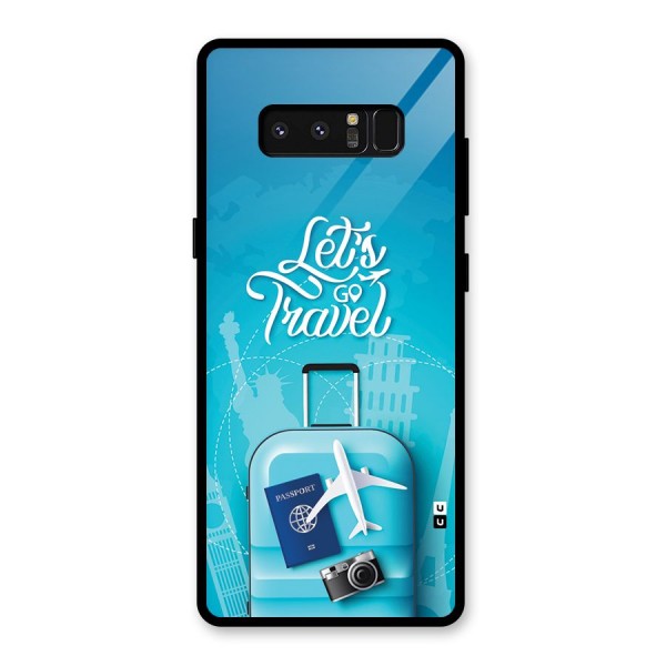 Awesome Travel Bag Glass Back Case for Galaxy Note 8