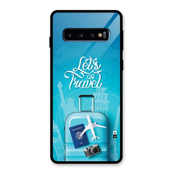 Awesome Travel Bag Glass Back Case for Galaxy S10