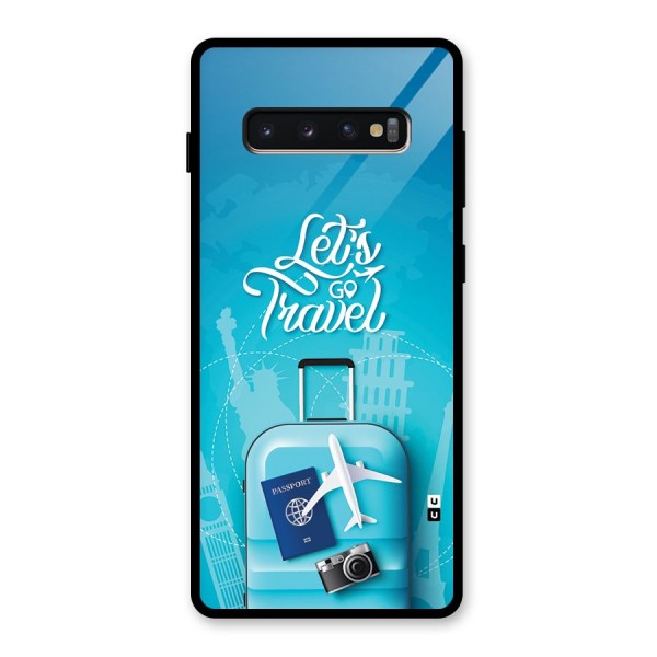 Awesome Travel Bag Glass Back Case for Galaxy S10 Plus