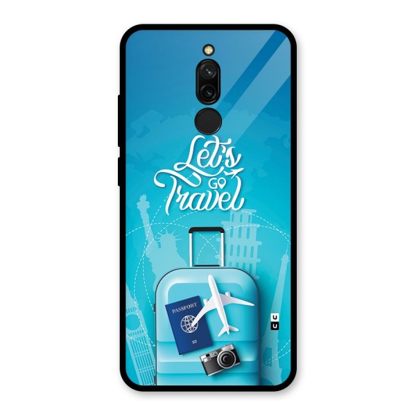 Awesome Travel Bag Glass Back Case for Redmi 8