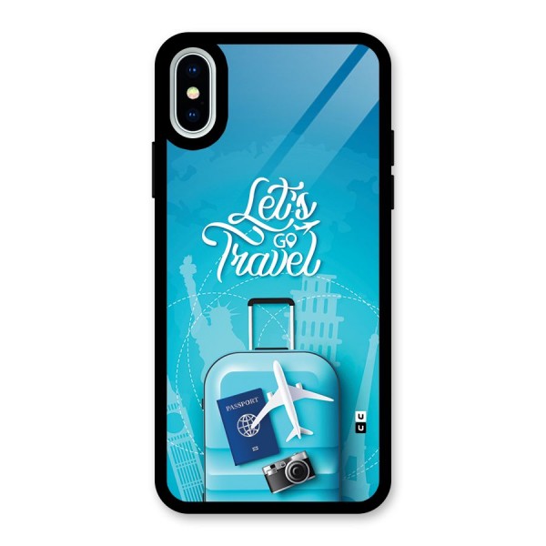 Awesome Travel Bag Glass Back Case for iPhone XS