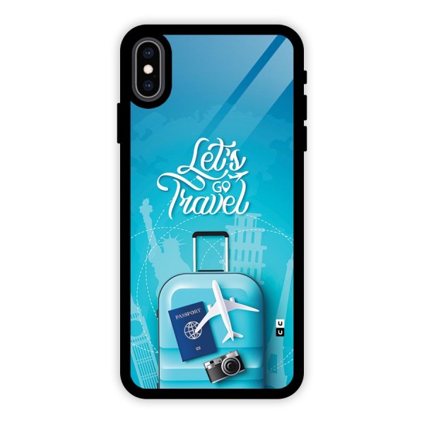 Awesome Travel Bag Glass Back Case for iPhone XS Max