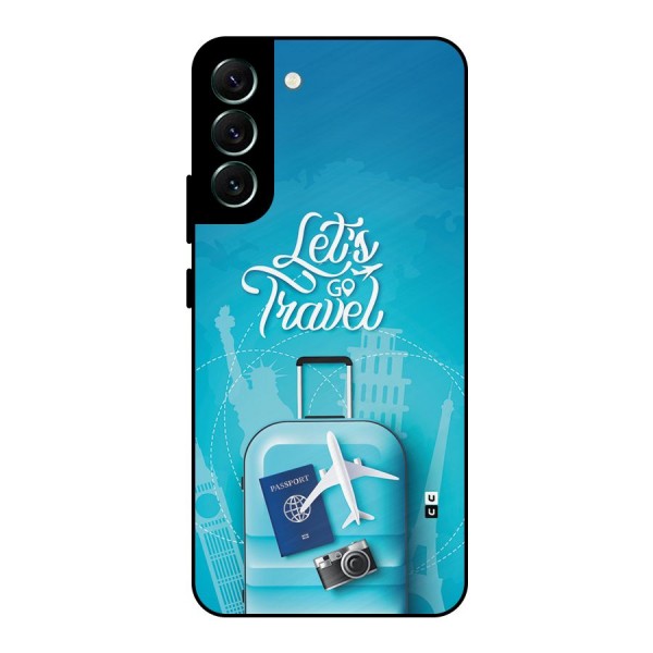 Awesome Travel Bag Metal Back Case for Galaxy S22 Plus 5G