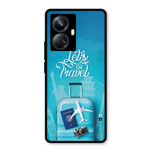Awesome Travel Bag Metal Back Case for Realme 10 Pro Plus