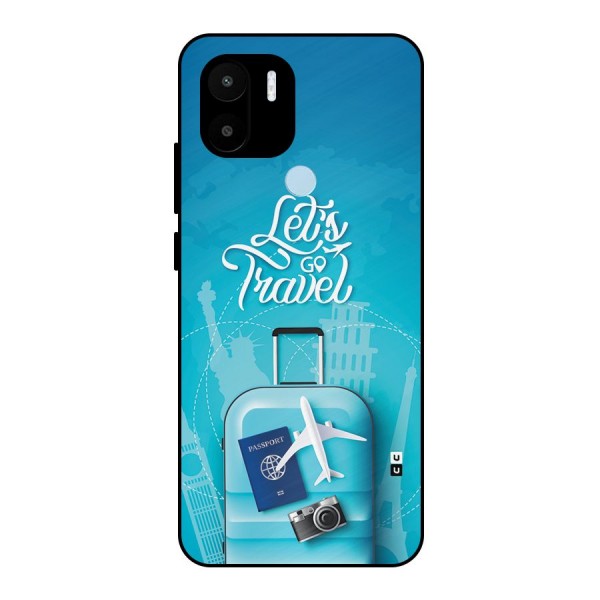 Awesome Travel Bag Metal Back Case for Redmi A1 Plus