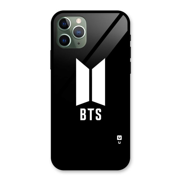 BTS Logo Black Glass Back Case for iPhone 11 Pro