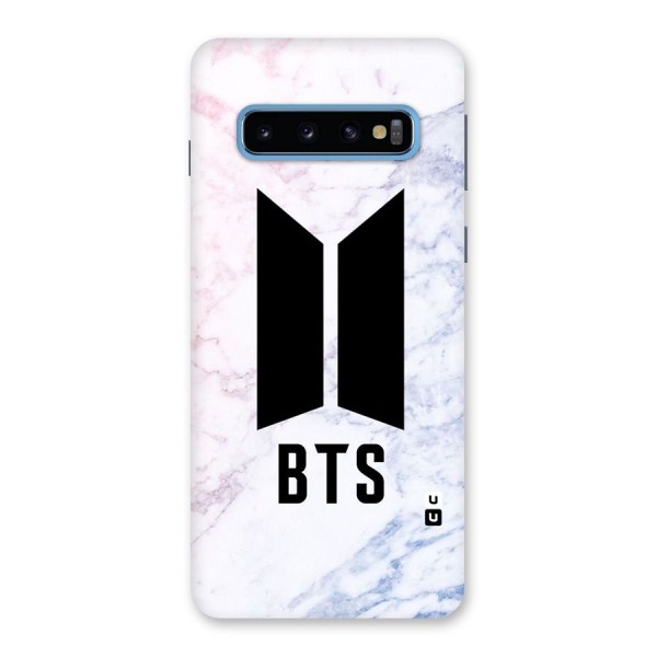 BTS Logo Marble Print Back Case for Galaxy S10