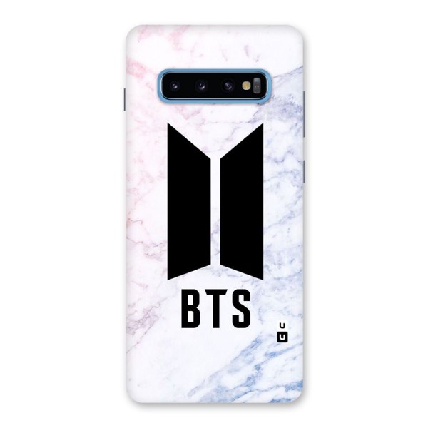 BTS Logo Marble Print Back Case for Galaxy S10 Plus