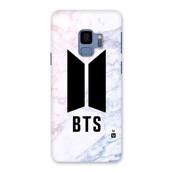 BTS Logo Marble Print Back Case for Galaxy S9