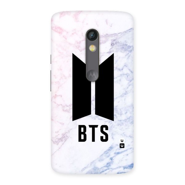 BTS Logo Marble Print Back Case for Moto X Play
