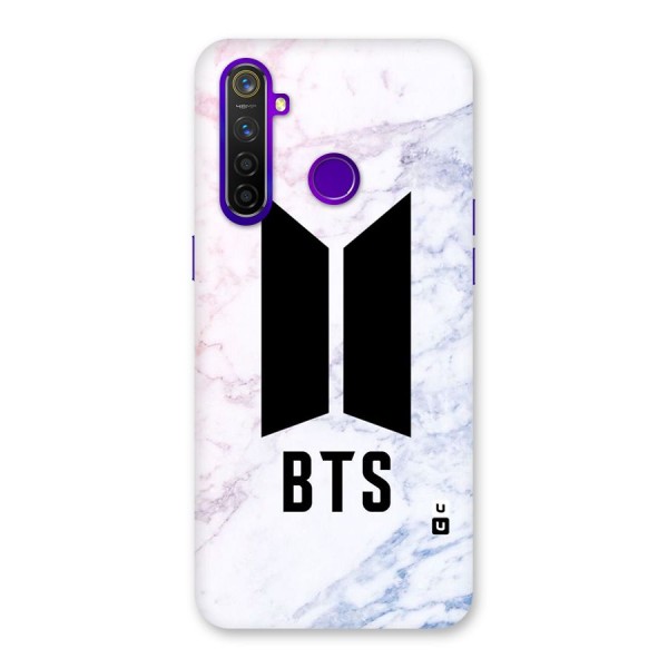 BTS Logo Marble Print Back Case for Realme 5 Pro