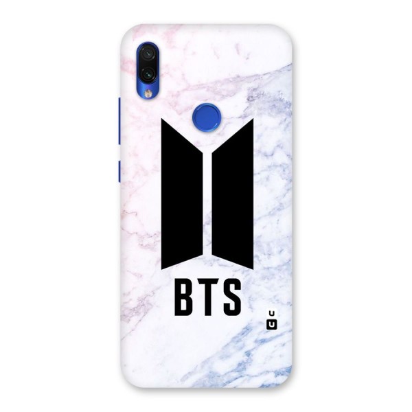 BTS Logo Marble Print Back Case for Redmi Note 7S