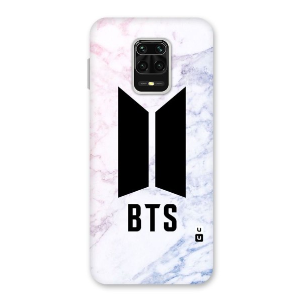 BTS Logo Marble Print Back Case for Redmi Note 9 Pro Max
