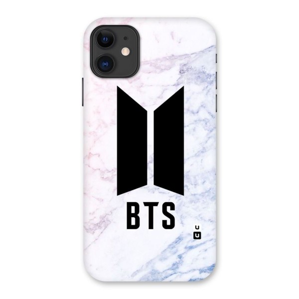 BTS Logo Marble Print Back Case for iPhone 11