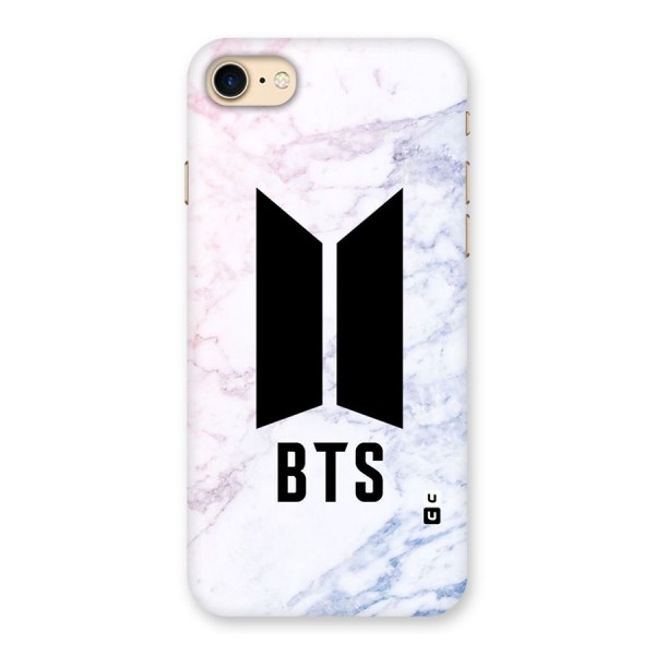 BTS Logo Marble Print Back Case for iPhone 7