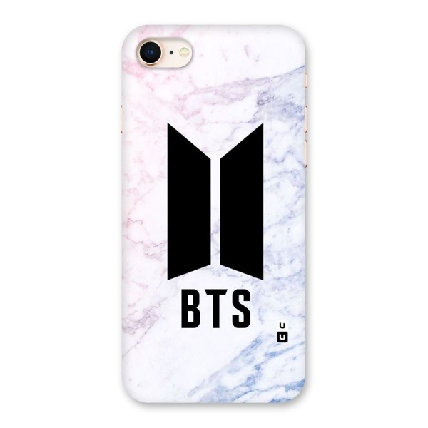 BTS Logo Marble Print Back Case for iPhone 8