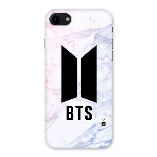 BTS Logo Marble Print Back Case for iPhone SE 2020