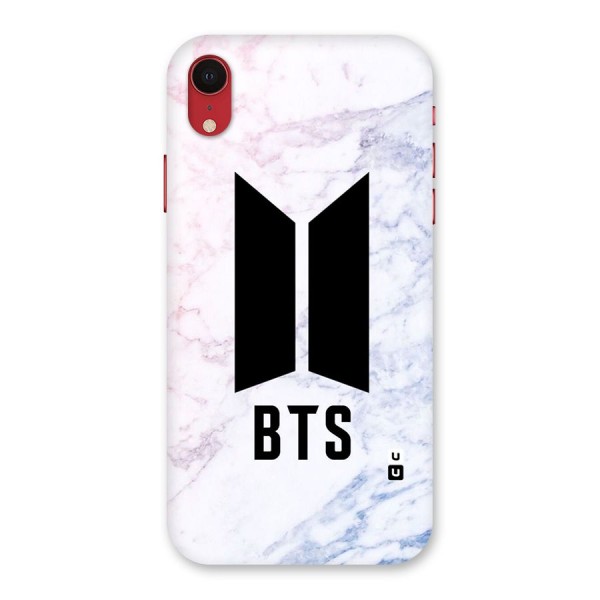 BTS Logo Marble Print Back Case for iPhone XR
