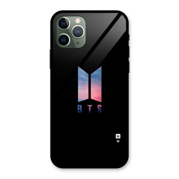 BTS Logo Sky Glass Back Case for iPhone 11 Pro