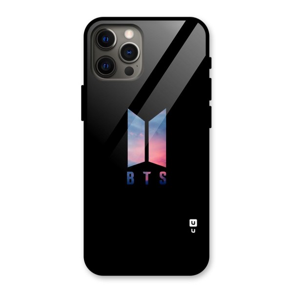 BTS Logo Sky Glass Back Case for iPhone 12 Pro Max