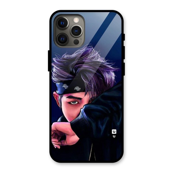 BTS Namjoon Artwork Glass Back Case for iPhone 12 Pro Max
