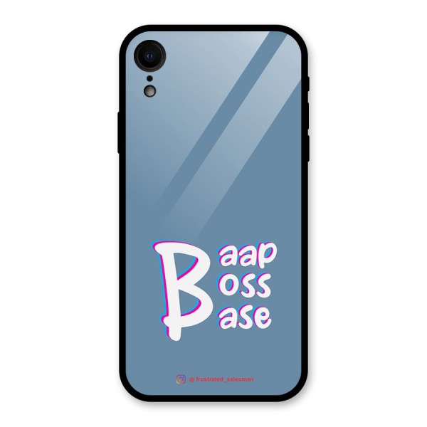 Baap Boss Base SteelBlue Glass Back Case for iPhone XR
