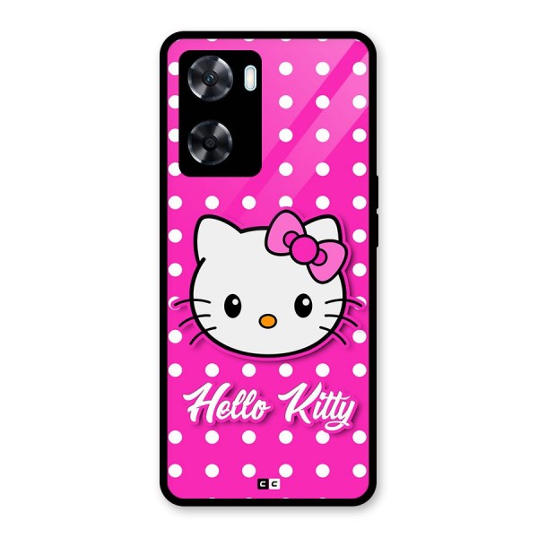Baby Kitty Glass Back Case for Oppo A77