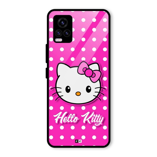 Baby Kitty Glass Back Case for Vivo V20 2021