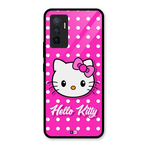 Baby Kitty Glass Back Case for Vivo V23e