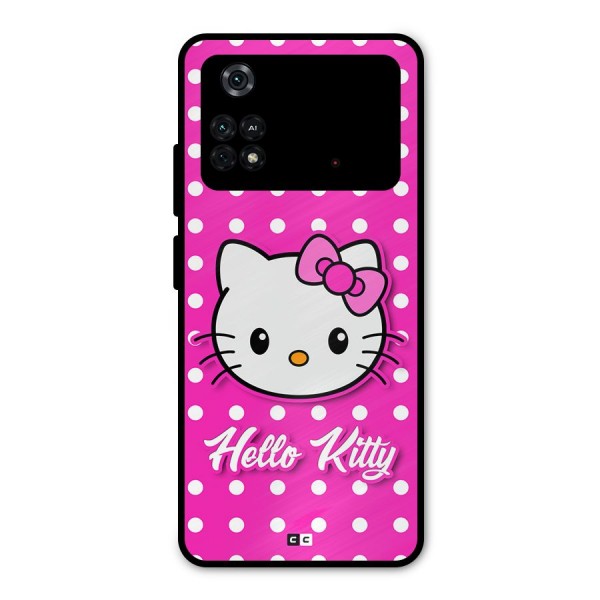 Baby Kitty Metal Back Case for Poco M4 Pro 4G
