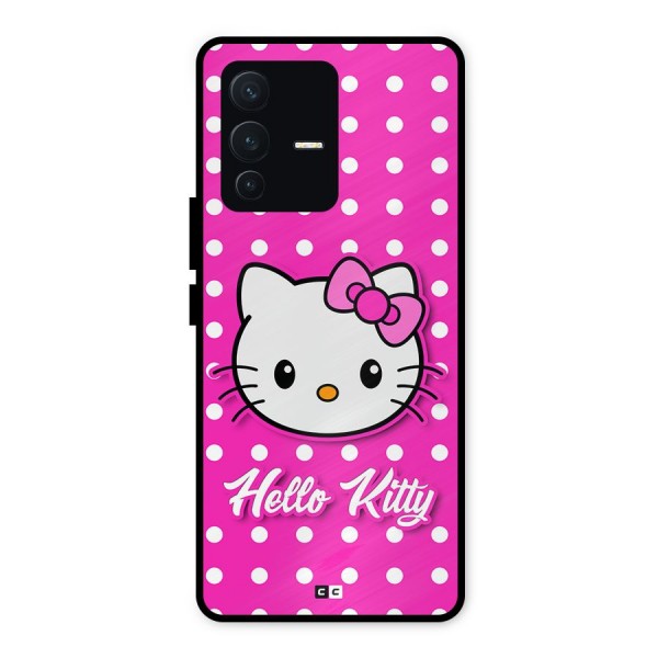 Baby Kitty Metal Back Case for Vivo V23 5G