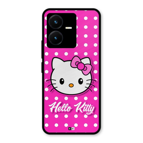 Baby Kitty Metal Back Case for Vivo Y22
