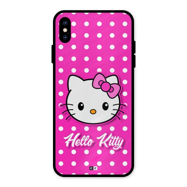 Baby Kitty Metal Back Case for iPhone XS Max