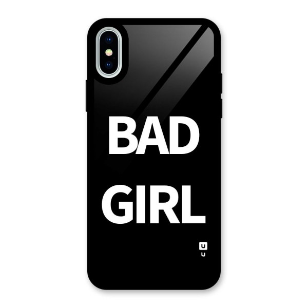 Bad Girl Attitude Glass Back Case for iPhone X