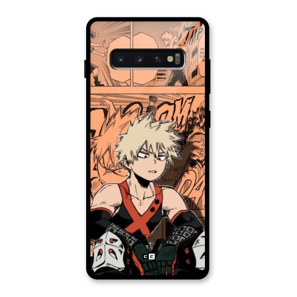 Bakugo Anime Manga Glass Back Case for Galaxy S10 Plus