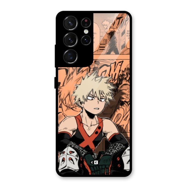 Bakugo Anime Manga Glass Back Case for Galaxy S21 Ultra 5G