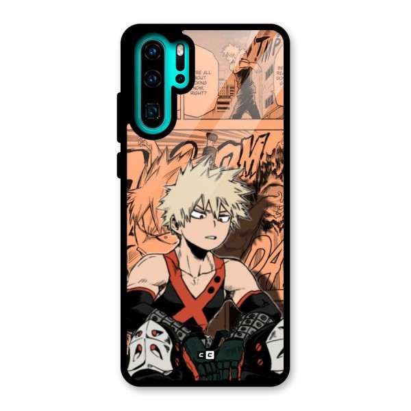 Bakugo Anime Manga Glass Back Case for Huawei P30 Pro