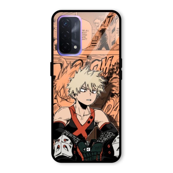 Bakugo Anime Manga Glass Back Case for Oppo A74 5G