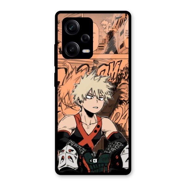 Bakugo Anime Manga Glass Back Case for Redmi Note 12 Pro