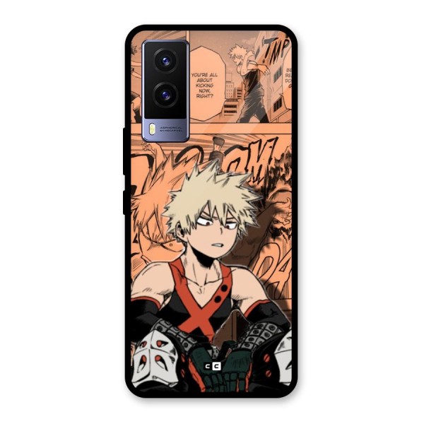 Bakugo Anime Manga Glass Back Case for Vivo V21e 5G