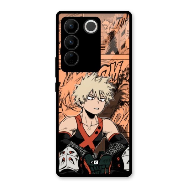 Bakugo Anime Manga Glass Back Case for Vivo V27