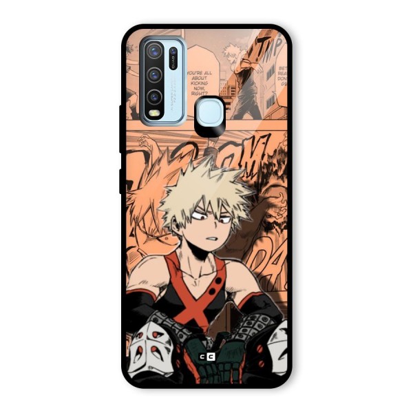 Bakugo Anime Manga Glass Back Case for Vivo Y30