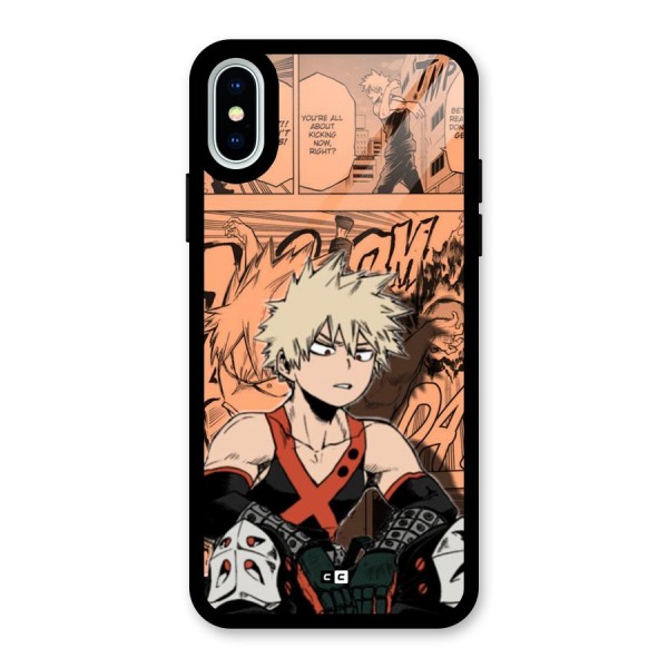 Bakugo Anime Manga Glass Back Case for iPhone X